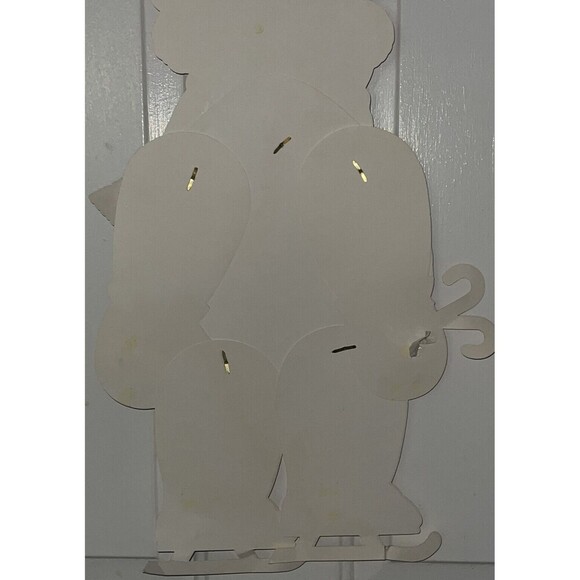 Vintage Die Cuts Snowman Christmas Signs Pop Out Jointed Decorations 1980s 25” - Picture 10 of 10